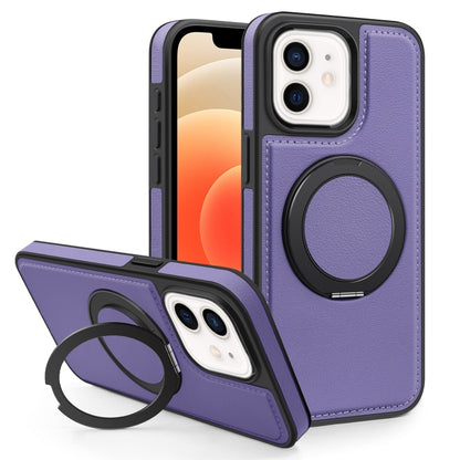 For iPhone 12 Yashi 360 Degree Rotating MagSafe Bracket Phone Case(Purple) - iPhone 12 / 12 Pro Cases by buy2fix | Online Shopping UK | buy2fix