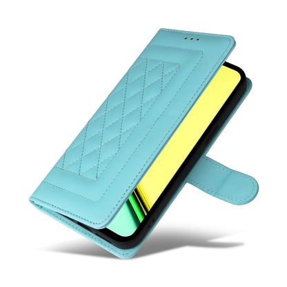 For Realme C67 4G Diamond Lattice Leather Flip Phone Case(Mint Green) - C67 Cases by buy2fix | Online Shopping UK | buy2fix