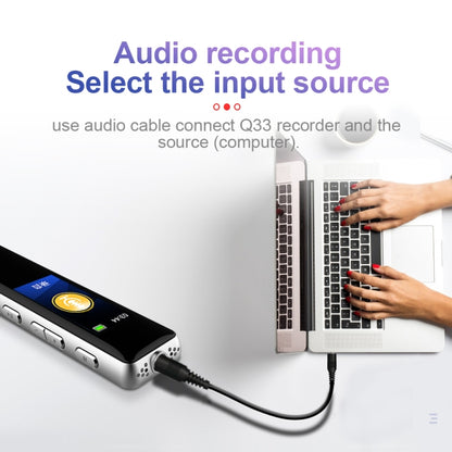 JNN Q33 HD Color Screen Stick Shape Portable Voice Recording Pen, Memory:4GB(Black) - Recording Pen by JNN | Online Shopping UK | buy2fix