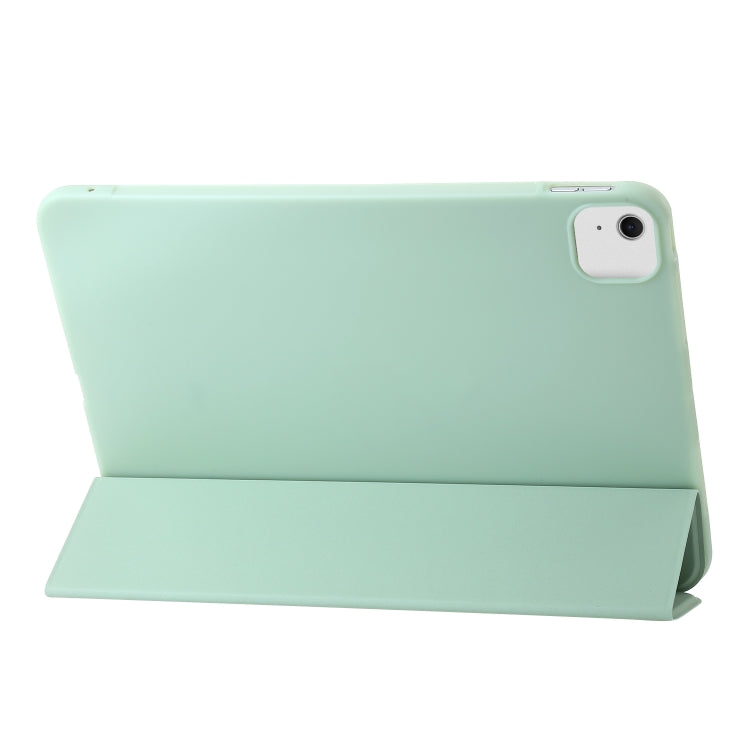 For iPad Air 13 2024 Three-fold Holder Flip Tablet Leather Case(Mint Green) - iPad Air 13 2024 Cases by buy2fix | Online Shopping UK | buy2fix