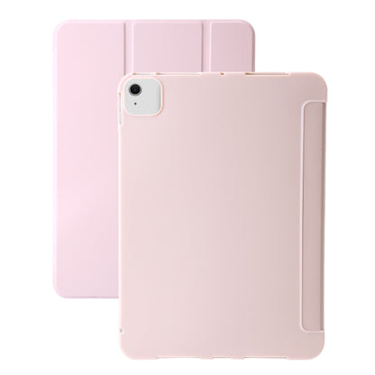 For iPad Air 13 2024 Three-fold Holder Flip Tablet Leather Case(Light Pink) - iPad Air 13 2024 Cases by buy2fix | Online Shopping UK | buy2fix