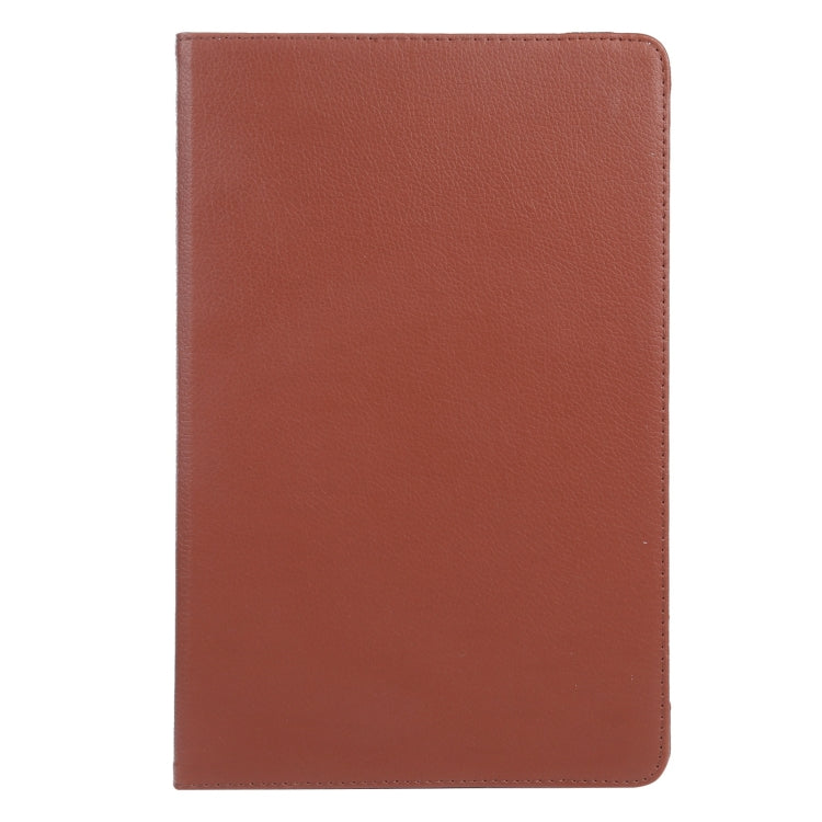 For iPad Pro 11 2024 360 Degree Rotation Litchi Texture Leather Tablet Case with Holder(Brown) - iPad Pro 11 2024 Cases by buy2fix | Online Shopping UK | buy2fix