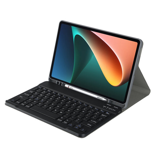 For Xiaomi Pad 6 / Pad 6 Pro 11 inch Round Cap Bluetooth Keyboard Tablet Leather Case with Pen Slot(Black) - Others Keyboard by buy2fix | Online Shopping UK | buy2fix