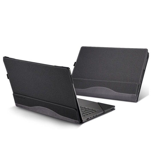 For HP Laptop 14s-dp / 14-dk / 14s-dk Leather Laptop Shockproof Protective Case(Black) - Screen & Keyboard Cover by buy2fix | Online Shopping UK | buy2fix