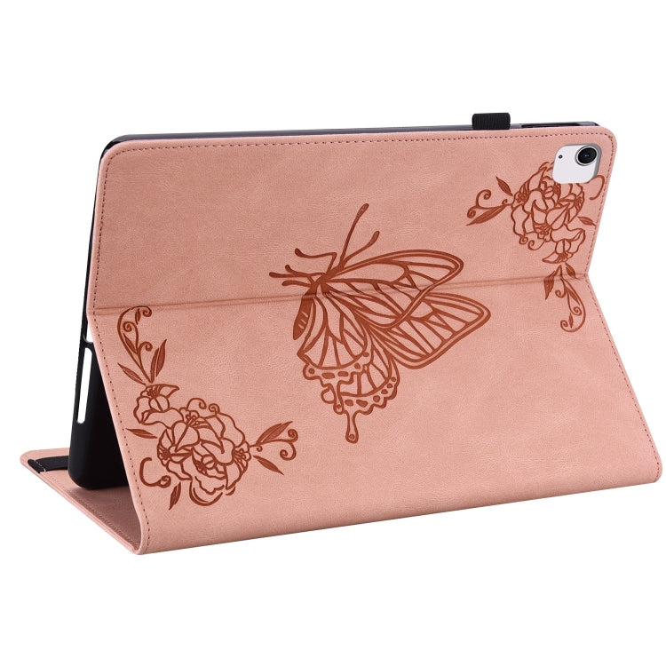 For iPad Air 11 2024 Butterfly Flower Embossed Leather Tablet Case(Rose Gold) - iPad Air 11 2024 Cases by buy2fix | Online Shopping UK | buy2fix