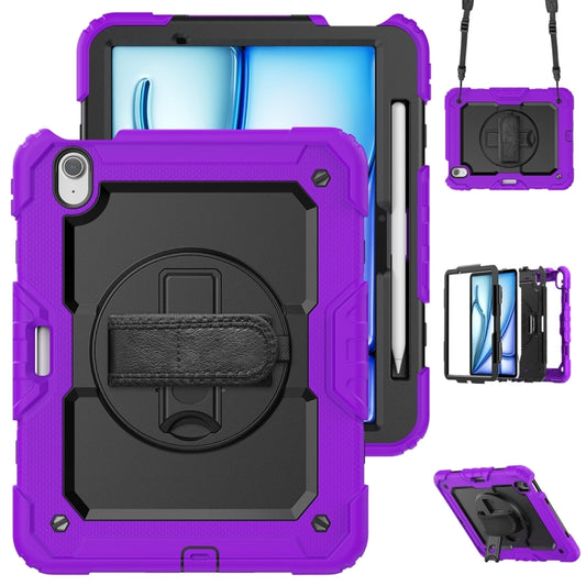 For iPad Air 11 2024 / Air 11 2025 Silicone Hybrid PC Tablet Protective Case(Purple+Black) - iPad Air 11 2025 / 2024 Cases by buy2fix | Online Shopping UK | buy2fix