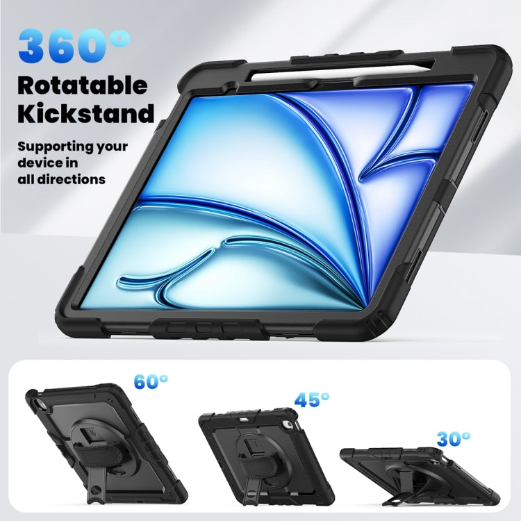 For iPad Air 13 2024 Silicone + PC Tablet Protective Case(Black) - iPad Air 13 2024 Cases by buy2fix | Online Shopping UK | buy2fix