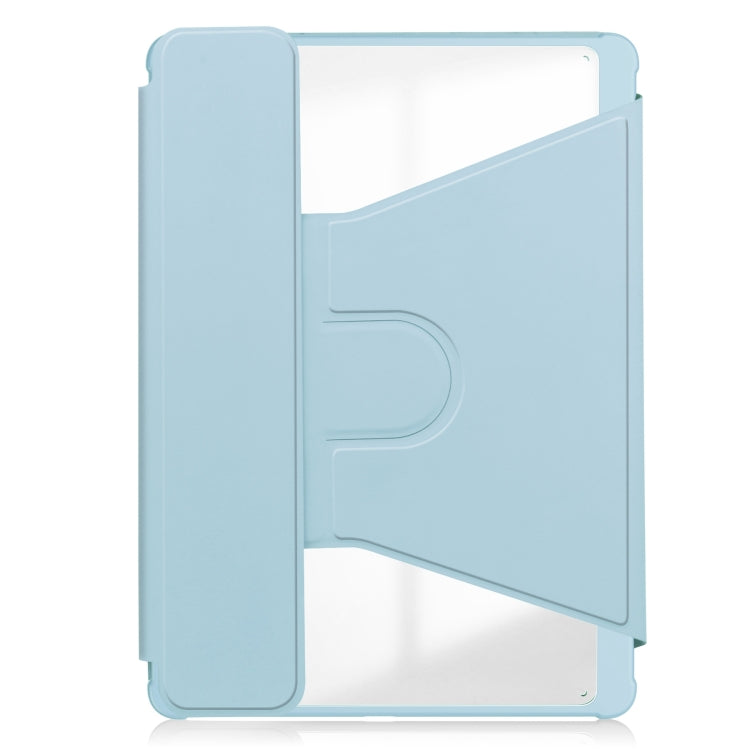 For iPad Air 11 2024 Transparent Rotation Smart Leather Tablet Case(Sky Blue) - iPad Air 11 2024 Cases by buy2fix | Online Shopping UK | buy2fix