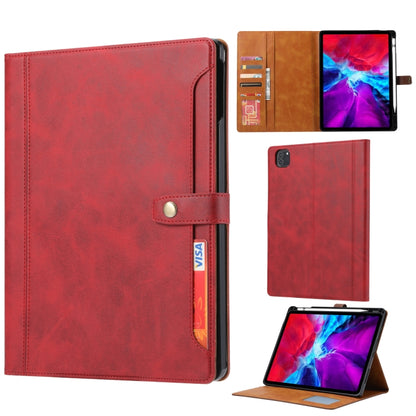 For iPad Pro 11 2024 Calf Texture Double Fold Clasp Horizontal Flip Leather Smart Tablet Case(Red) - iPad Pro 11 2024 Cases by buy2fix | Online Shopping UK | buy2fix