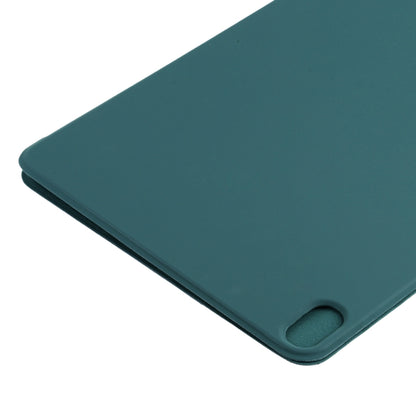 For iPad Air 11 2024 Double-sided Clip Non-buckle Magnetic PU Smart Tablet Case(Dark Green) - iPad Air 11 2024 Cases by buy2fix | Online Shopping UK | buy2fix