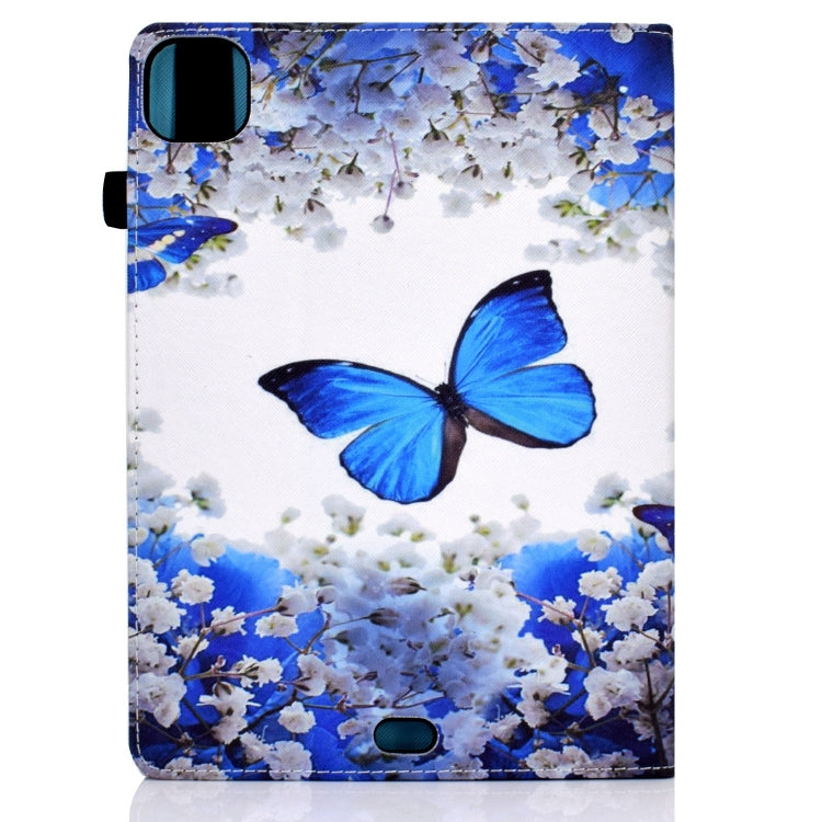 For iPad Pro 11 2024 Painted Elastic Band Smart Leather Tablet Case(Flower Butterfly) - iPad Pro 11 2024 Cases by buy2fix | Online Shopping UK | buy2fix