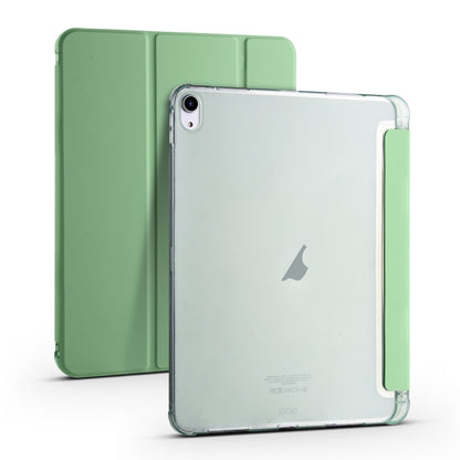 For iPad Air 11 2024 3-fold TPU Leather Smart Tablet Case with Pen Slot(Matcha Green) - iPad Air 11 2024 Cases by buy2fix | Online Shopping UK | buy2fix