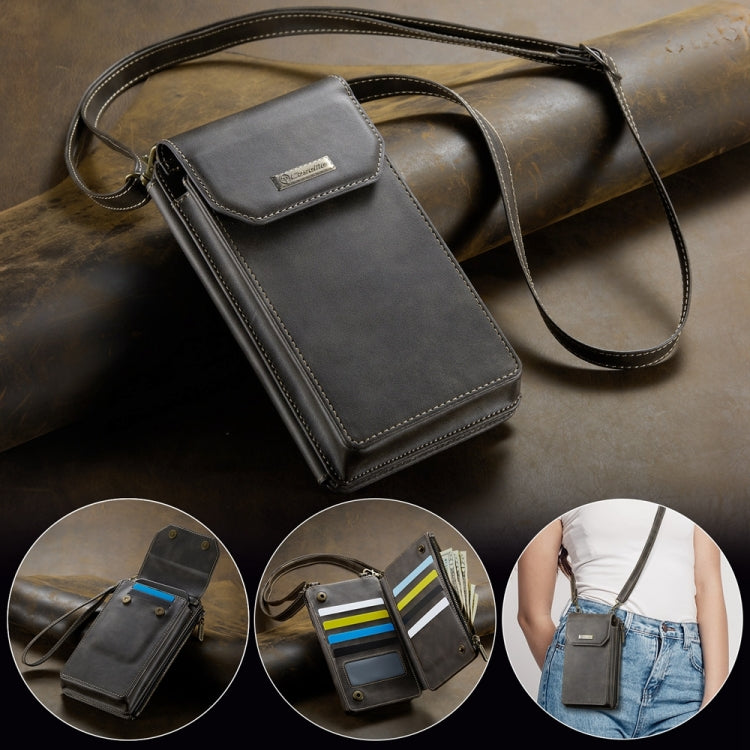 CaseMe Me40 Vertical Multifunctional Shoulder Crossbody Phone Bag(Coffee) -  by CaseMe | Online Shopping UK | buy2fix