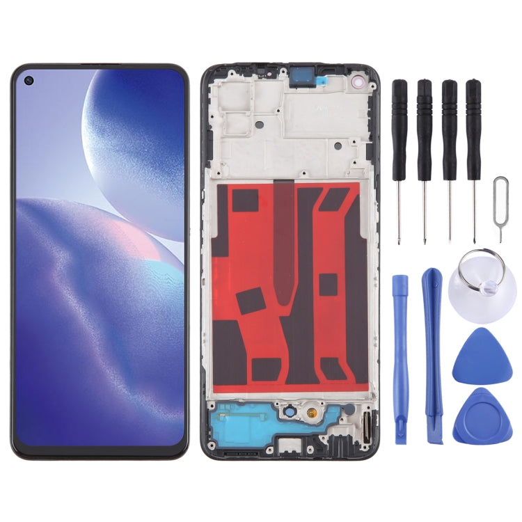 For OPPO Reno5 Z OLED LCD Screen Digitizer Full Assembly with Frame - LCD Screen by buy2fix | Online Shopping UK | buy2fix