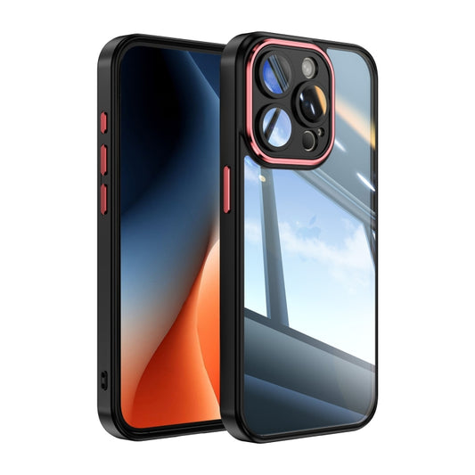 For iPhone 13 Pro Max Acrylic Hybrid TPU Armor Shockproof Phone Case(Black Red) - iPhone 13 Pro Max Cases by buy2fix | Online Shopping UK | buy2fix