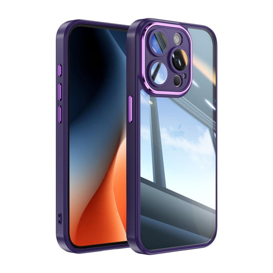 For iPhone 13 Pro Max Acrylic Hybrid TPU Armor Shockproof Phone Case(Purple) - iPhone 13 Pro Max Cases by buy2fix | Online Shopping UK | buy2fix