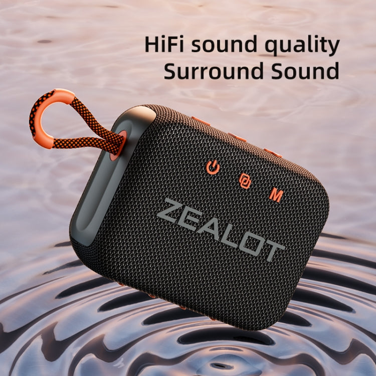 Zealot S75 Portable Outdoor IPX6 Waterproof Bluetooth Speaker(Black) - Waterproof Speaker by ZEALOT | Online Shopping UK | buy2fix