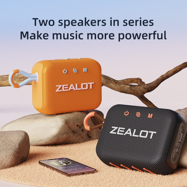 Zealot S75 Portable Outdoor IPX6 Waterproof Bluetooth Speaker(Black) - Waterproof Speaker by ZEALOT | Online Shopping UK | buy2fix