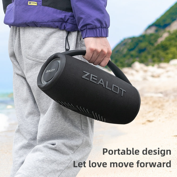 Zealot S97 80W Outdoor Portable RGB Light Bluetooth Speaker(Grey) - Waterproof Speaker by ZEALOT | Online Shopping UK | buy2fix