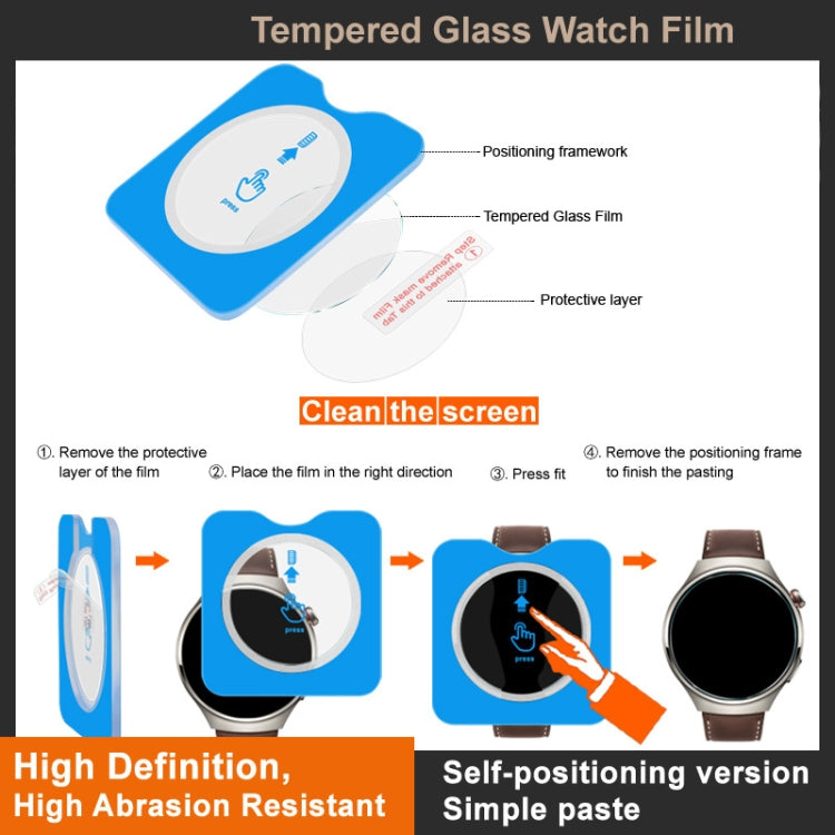 For Huawei Watch GT 4 41mm IMAK Tempered Glass Watch Protective Film Self-contained Positioning Version - Screen Protector by imak | Online Shopping UK | buy2fix