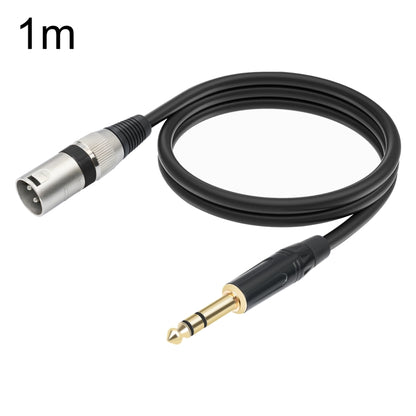 TC145BK55 6.35mm 1/4 TRS Male to XLR 3pin Male Microphone Cable, Length:1m(Black) - Microphone Audio Cable & Connector by buy2fix | Online Shopping UK | buy2fix