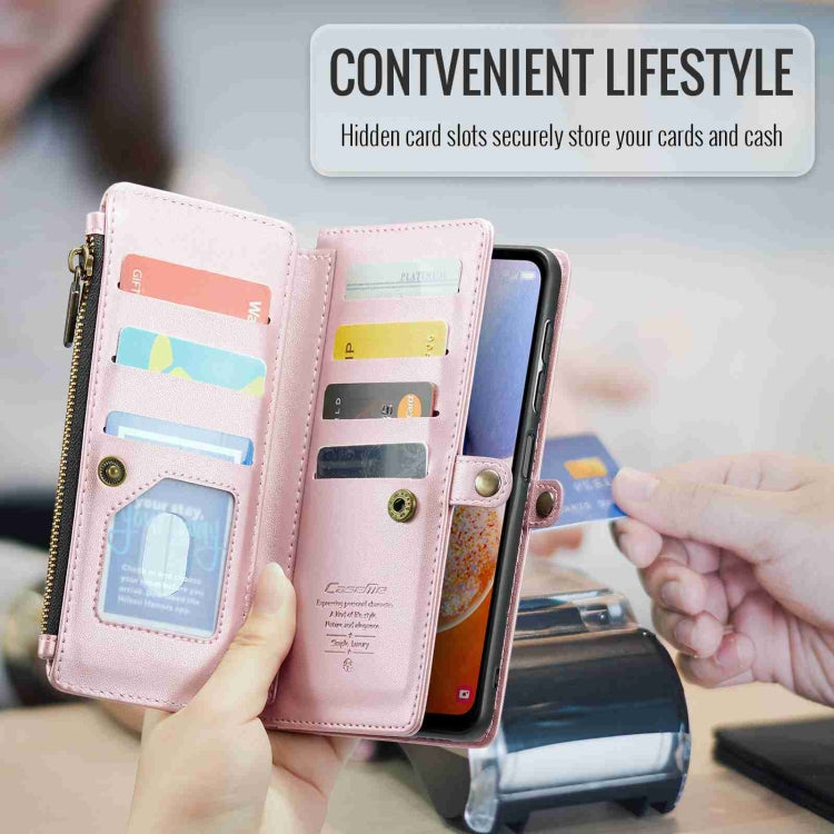 For Samsung Galaxy A14 5G / 4G CaseMe C36 Card Slots Zipper Wallet RFID Anti-theft Leather Phone Case(Pink) - Galaxy Phone Cases by CaseMe | Online Shopping UK | buy2fix