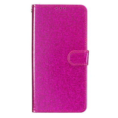 For iPhone 16 Pro Glitter Powder Flip Leather Phone Case(Rose Red) - iPhone 16 Pro Cases by buy2fix | Online Shopping UK | buy2fix