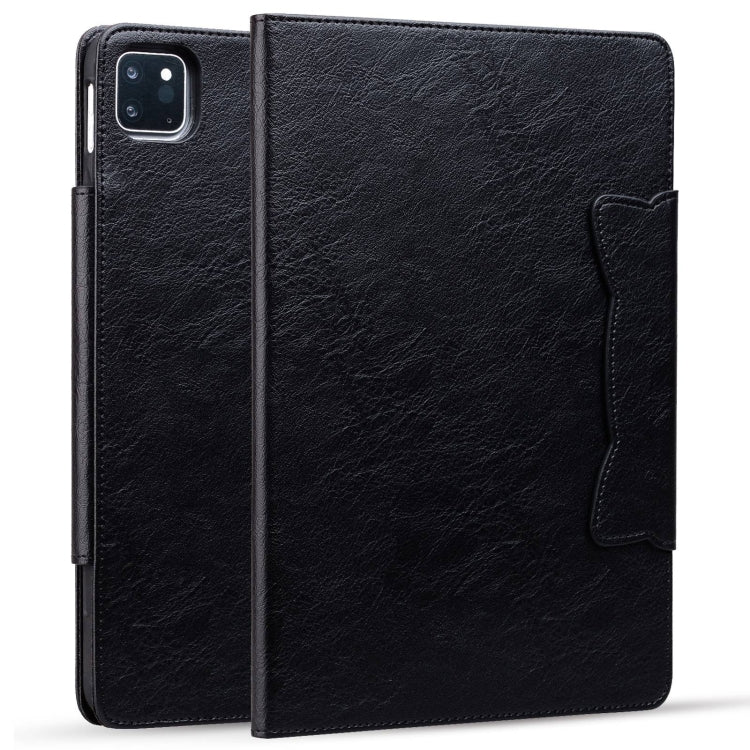 For iPad Pro 11 2024 Cat Buckle Leather Smart Tablet Case(Black) - iPad Pro 11 2024 Cases by buy2fix | Online Shopping UK | buy2fix