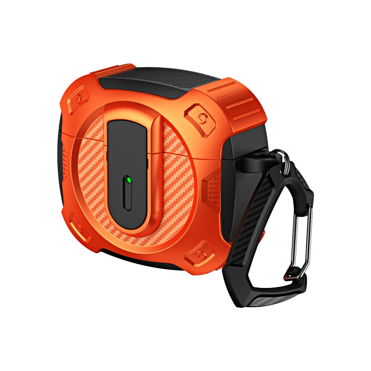 For AirPods 3 Lock Shockproof Bluetooth Earphone Protective Case(Black Orange) - For AirPods 3 by buy2fix | Online Shopping UK | buy2fix