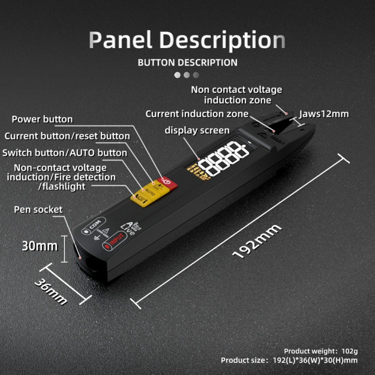 BSIDE U0 AC / DC Clamp Meter Electric Pen Current Digital Multimeter - Digital Multimeter by BSIDE | Online Shopping UK | buy2fix