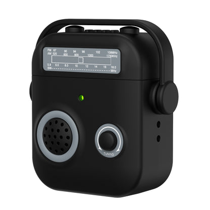 For AirPods 2 / 1 Radio Style Wireless Bluetooth Earphones Shockproof Protective Case(Black) - For AirPods 1/2 by buy2fix | Online Shopping UK | buy2fix