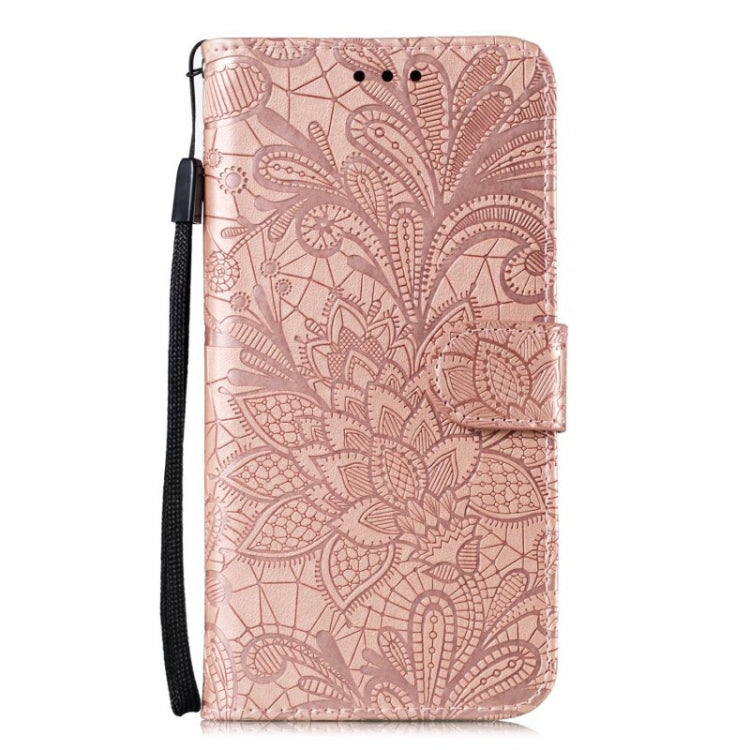 For OnePlus 12 Lace Flower Embossing Flip Leather Phone Case(Rose Gold) - OnePlus Cases by buy2fix | Online Shopping UK | buy2fix