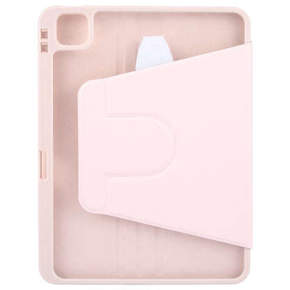 For iPad Pro 13 2024 GEBEI Acrylic TPU 3-folding Rotating Smart Tablet Leather Case withh Pen Slot(Pink) - iPad Pro 13 2024 Cases by GEBEI | Online Shopping UK | buy2fix