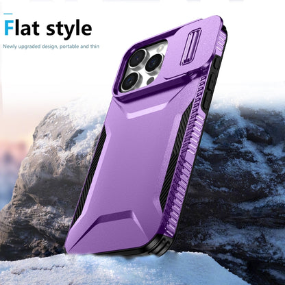 For iPhone 16 Pro Max Sliding Camshield Phone Case(Purple) - iPhone 16 Pro Max Cases by buy2fix | Online Shopping UK | buy2fix