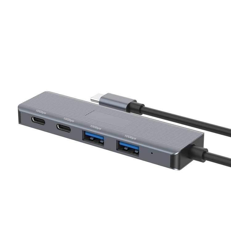 Onten UC622 10Gbps USB-C / Type-C to 2 x USB + 2 x USB-C / Type-C 4 in 1 HUB Docking Station, Length:1.5m(Grey) - USB HUB by Onten | Online Shopping UK | buy2fix