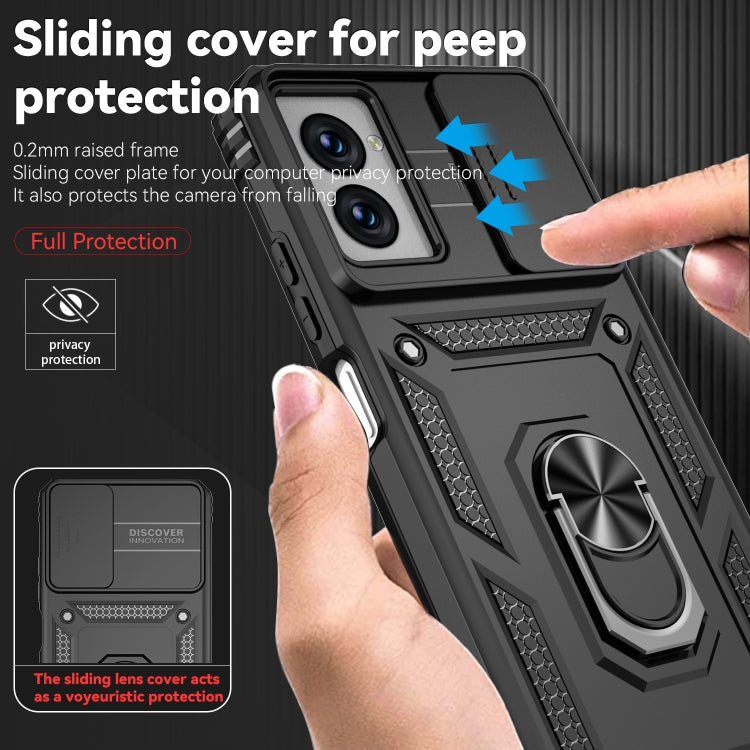 For Motorola Moto G Power 5G 2024 Sliding Camshield Holder Phone Case(Black) - Motorola Cases by buy2fix | Online Shopping UK | buy2fix