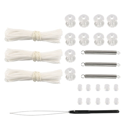 27pcs / Set RV / Yacht Pleated Shade Accessories Pull Cord Double Wheel Plug Spring(White) - Hand Tool Sets by buy2fix | Online Shopping UK | buy2fix