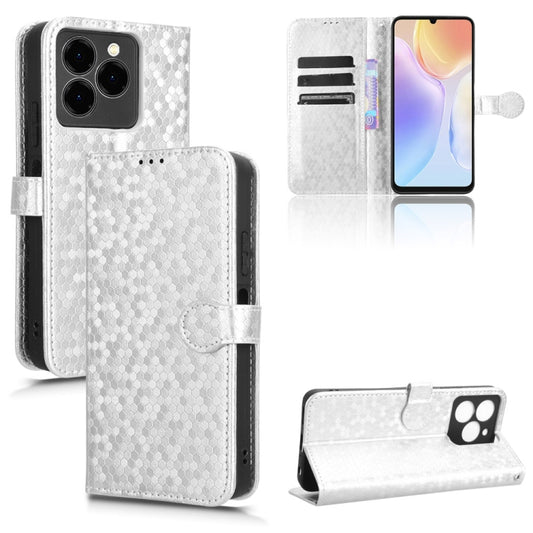 For Ulefone Note 20 Pro Honeycomb Dot Texture Leather Phone Case(Silver) - Ulefone Cases by buy2fix | Online Shopping UK | buy2fix