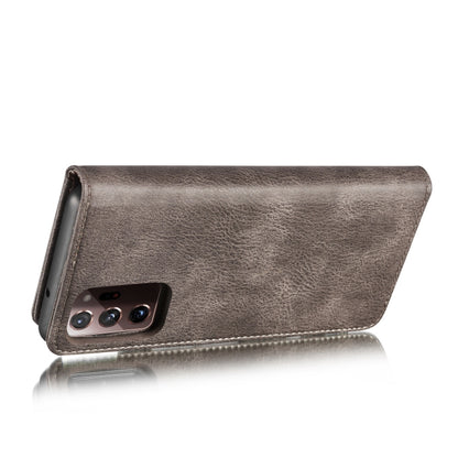 For Samsung Galaxy Note20 Ultra DG.MING Crazy Horse Texture Flip Detachable Magnetic Leather Case with Holder & Card Slots & Wallet(Gray) - Galaxy Note20 Ultra Cases by DG.MING | Online Shopping UK | buy2fix