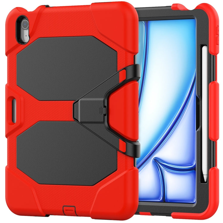 For iPad Air 11 2024 Colorful Silicone Heavy Duty Hybrid PC Tablet Case(Red) - iPad Air 11 2024 Cases by buy2fix | Online Shopping UK | buy2fix