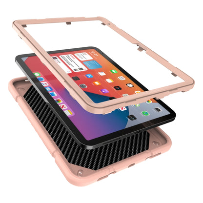 For iPad Air 11 2024 Armor Holder Silicone Hybrid PC Tablet Case(Rose Gold) - iPad Air 11 2024 Cases by buy2fix | Online Shopping UK | buy2fix