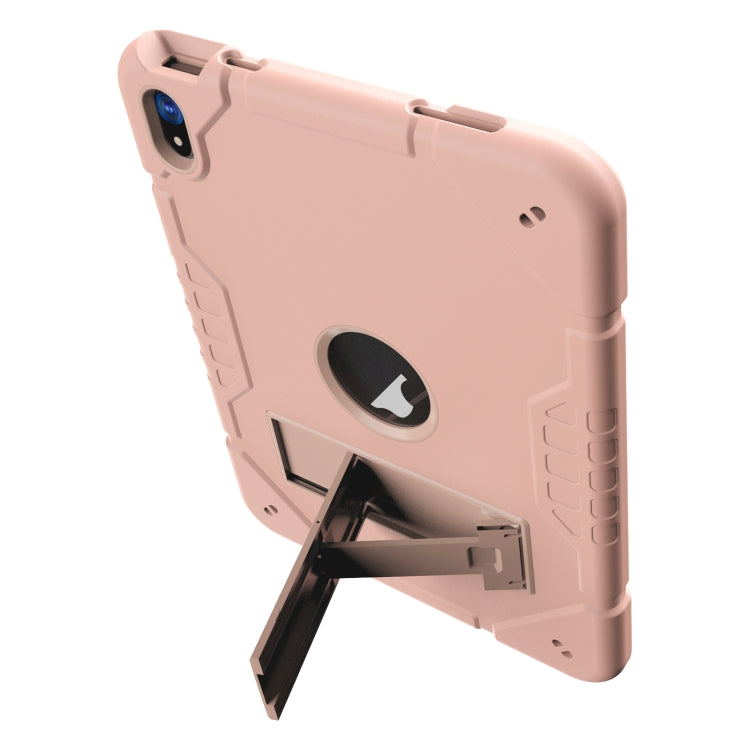 For iPad Air 11 2024 Armor Holder Silicone Hybrid PC Tablet Case(Rose Gold) - iPad Air 11 2024 Cases by buy2fix | Online Shopping UK | buy2fix