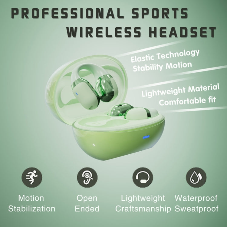 Hileo F16 TWS Touch Control IPX5 Waterproof Sports Earclip Noise Cancelation Earphones(Green) - TWS Earphone by Hileo | Online Shopping UK | buy2fix