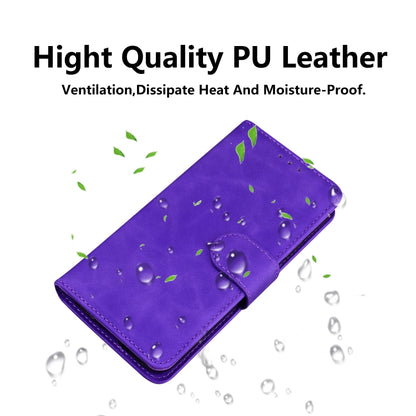 For Xiaomi Redmi K70 / K70 Pro Skin Feel Pure Color Flip Leather Phone Case(Purple) - K70 Cases by buy2fix | Online Shopping UK | buy2fix