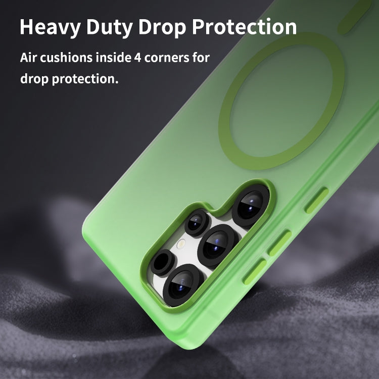 For Samsung Galaxy S25 Ultra MagSafe Frosted Translucent TPU + PC Full Coverage Phone Case(Green) - Galaxy S25 Ultra 5G Cases by buy2fix | Online Shopping UK | buy2fix