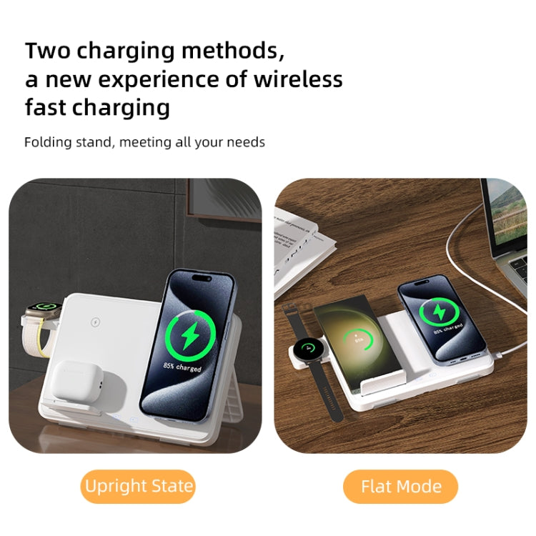 C30 15W 3 in 1 Magnetic Wireless Charger with Night Light(Black) - Wireless Charger by buy2fix | Online Shopping UK | buy2fix