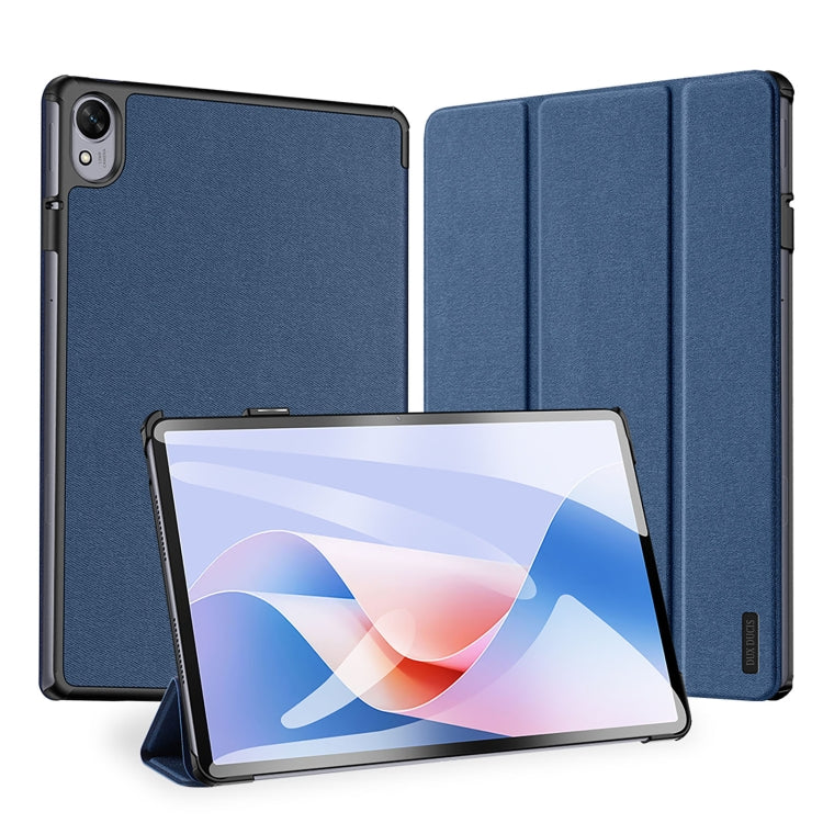 For Huawei MatePad 11.5 S DUX DUCIS Domo Series Cloth Texture Magnetic Leather Tablet Case(Blue) - Huawei by DUX DUCIS | Online Shopping UK | buy2fix