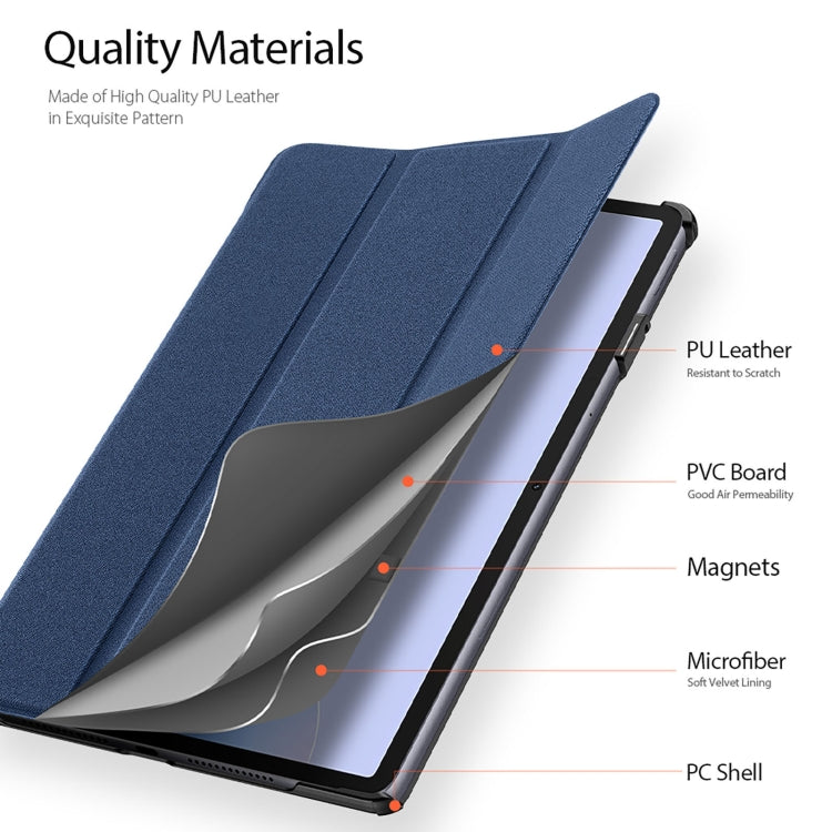 For Huawei MatePad 11.5 S DUX DUCIS Domo Series Cloth Texture Magnetic Leather Tablet Case(Blue) - Huawei by DUX DUCIS | Online Shopping UK | buy2fix