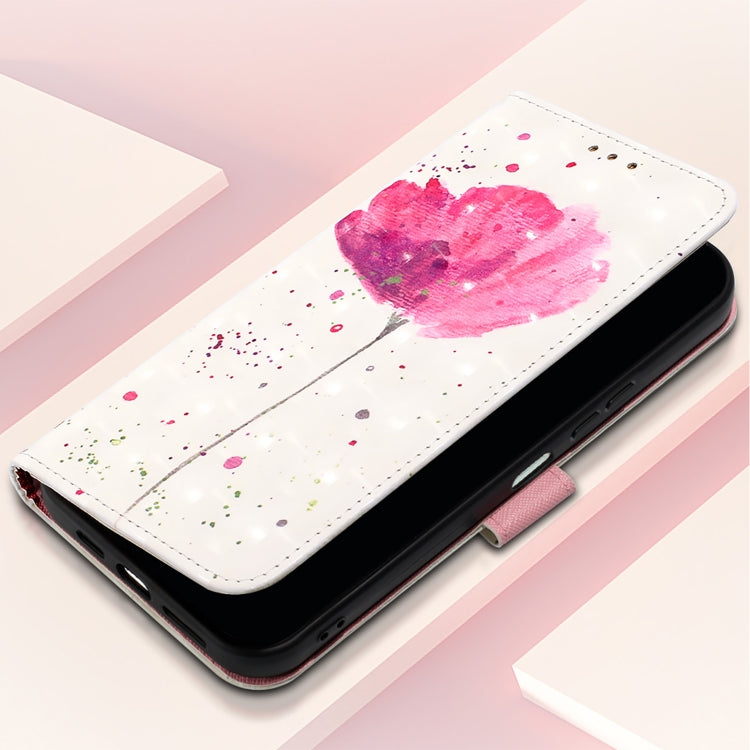 For Samsung Galaxy S25 5G 3D Painting Horizontal Flip Leather Phone Case(Flower) - Galaxy S25 5G Cases by buy2fix | Online Shopping UK | buy2fix