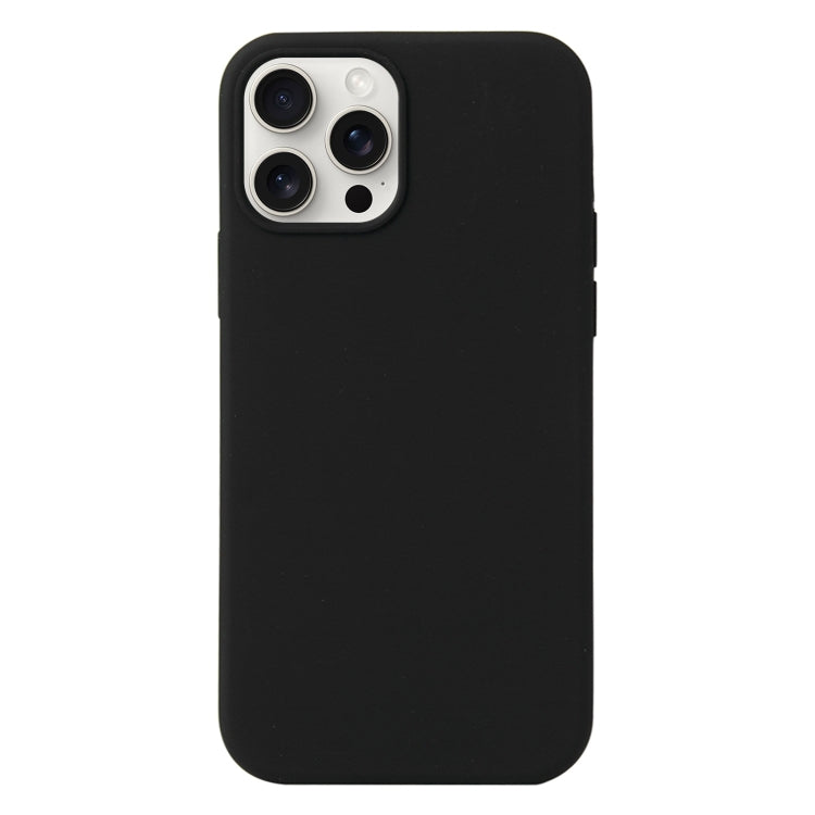 For iPhone 16 Pro Max Liquid Silicone Phone Case(Black) - iPhone 16 Pro Max Cases by buy2fix | Online Shopping UK | buy2fix